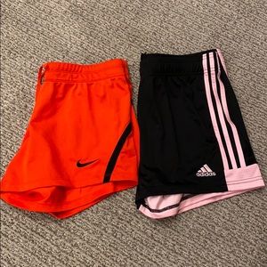 Nike and Adidas work out shorts!